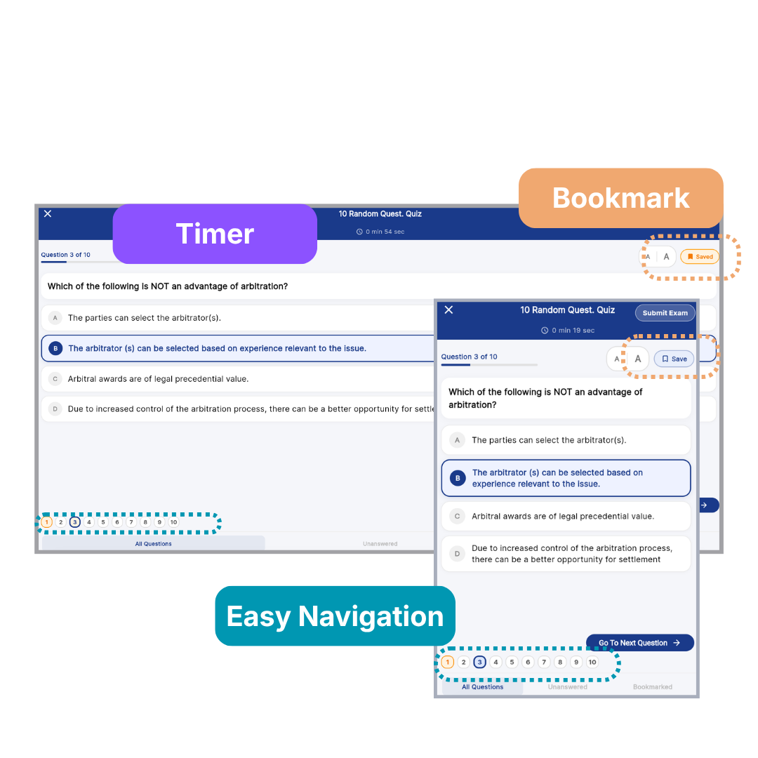Realistic exam interface